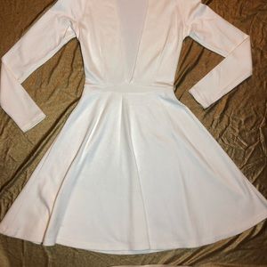 American Apparel Deep V-Neck Long Sleeve Dress